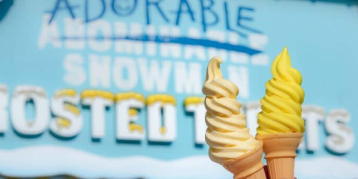 DOLE Whip at Adorable Snowman Frosted Treats in Disney California Adventure