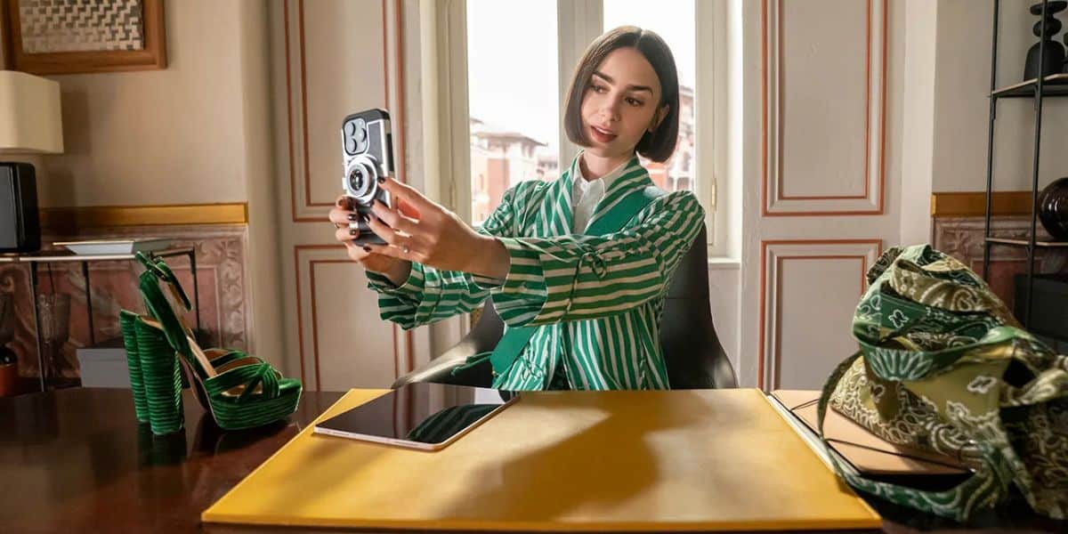 Lily Collins as Emily Cooper in Emily in Paris