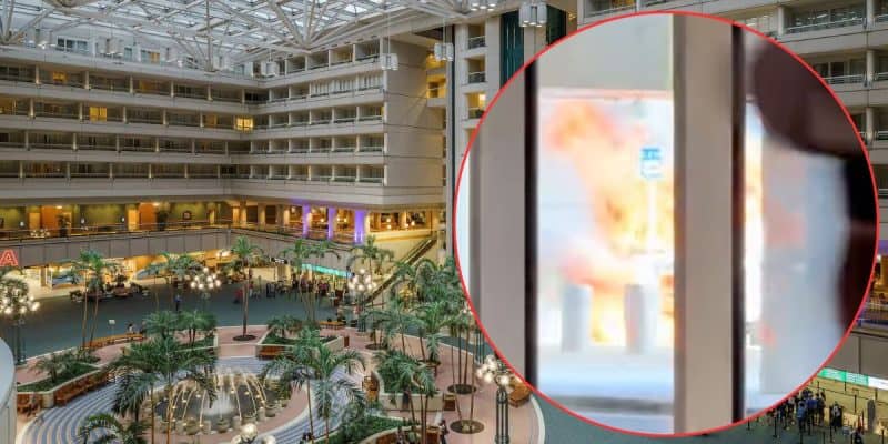 A fire breaks out at MCO -- Orlando International Airport