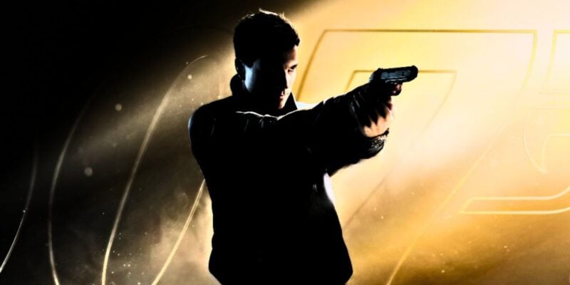 James Bond holding a gun in "007 First Light"