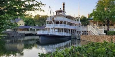 The Liberty Square Riverboat during the day.