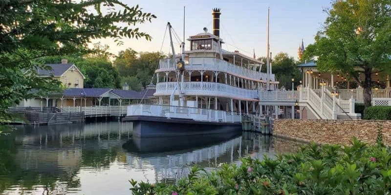 The Liberty Square Riverboat during the day.