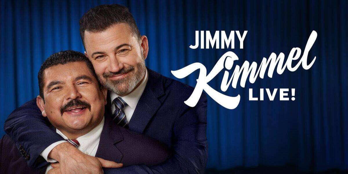 Jimmy Kimmel hugs Guillermo on Jimmy Kimmel Live