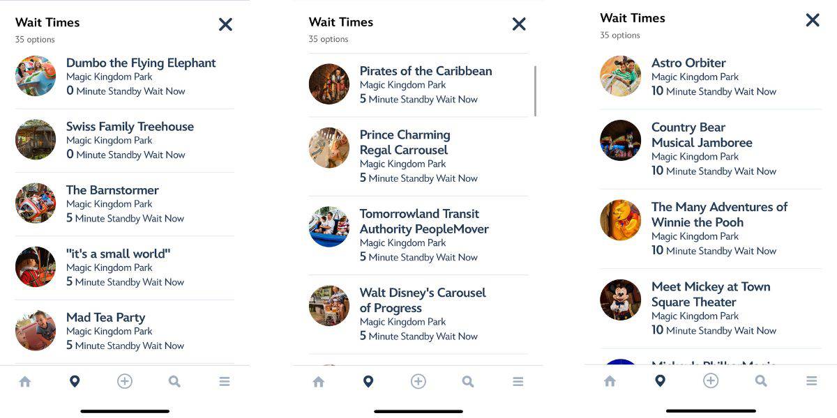 Labor Day low wait times at Magic Kingdom.