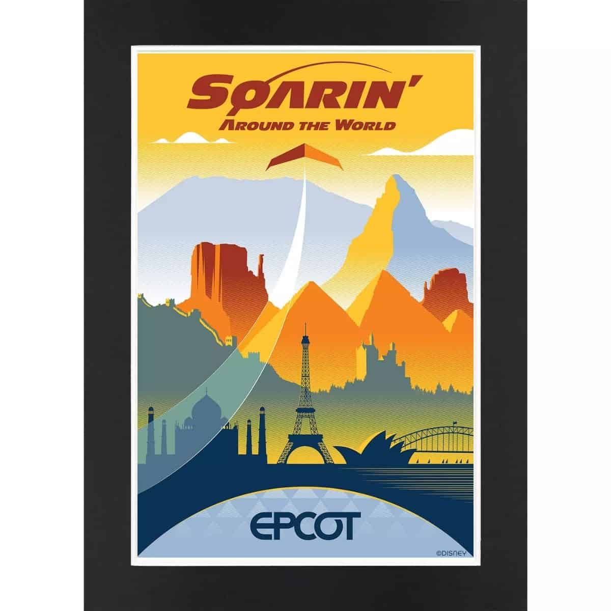 A colorful poster for Soarin' Around the World at EPCOT available on the Disney Store website. 