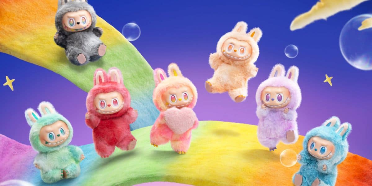 Labubus on a rainbow
