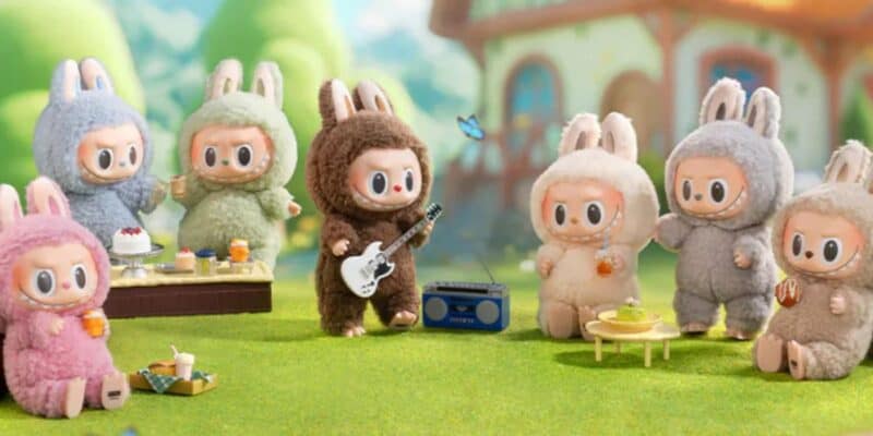 Six Labubu toys