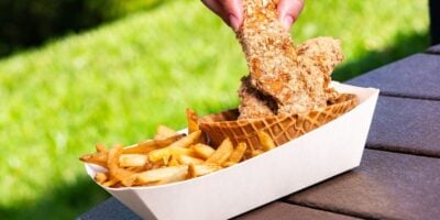 Waffle Cone chicken strips