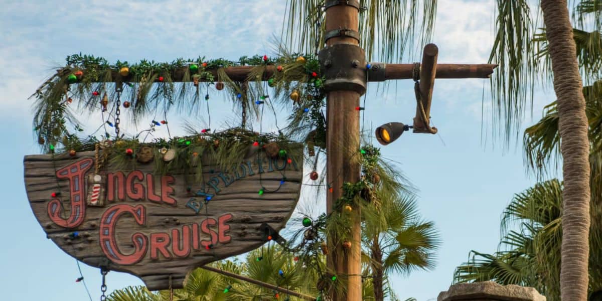 Jingle Cruise sign at Disney World