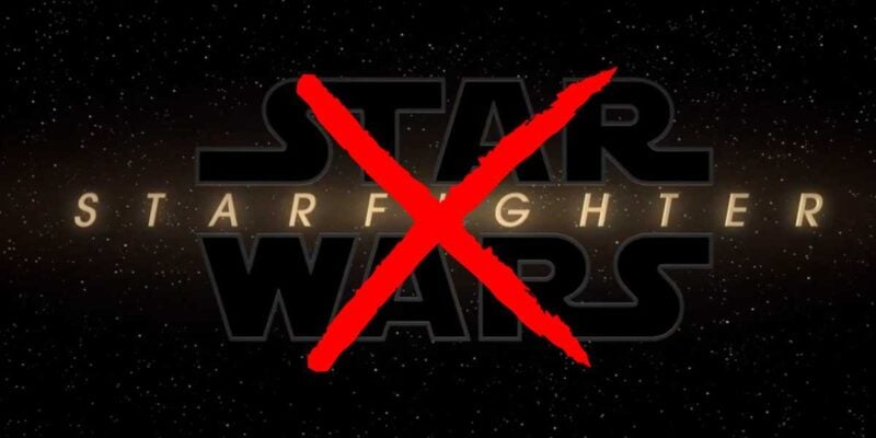 'Star Wars: Starfighter' logo with a red "X" overlay