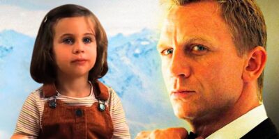 Split image: Mathilde Swann left and Daniel Craig as James Bond right