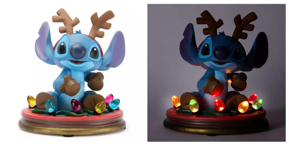 The Stitch light-up reindeer figure.