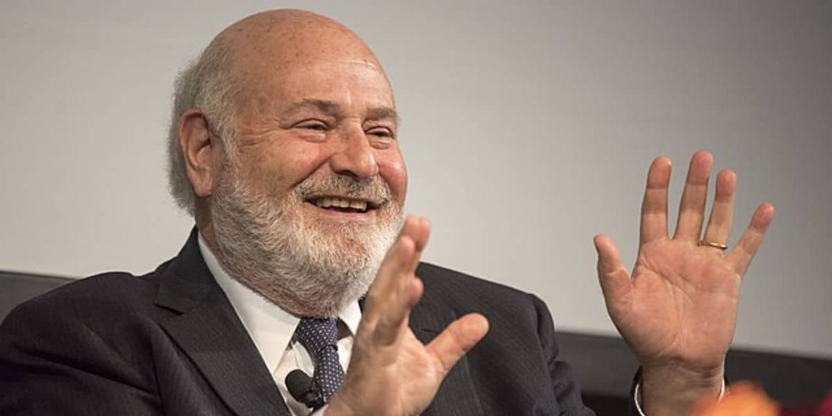 Rob Reiner speaking and smiling.