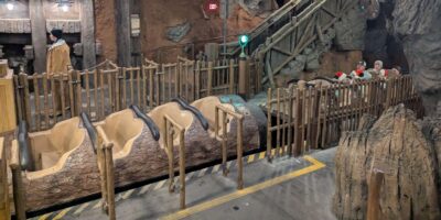The loading area for Tiana's Bayou Adventure at Magic Kingdom.
