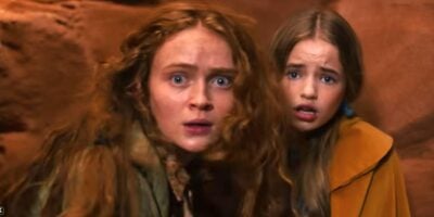 Max and Holly in a cave in 'Stranger Things'