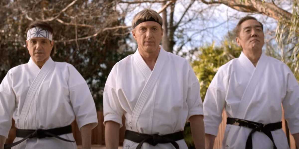 Daniel LaRusso (Ralph Macchio) and Johnny Lawrence (William Zabka) in 'Cobra Kai'