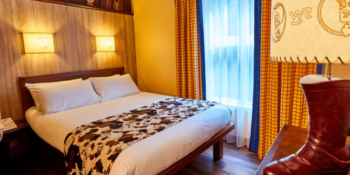 Western-themed room at Disney Hotel Cheyenne