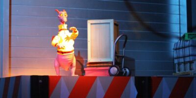 Figment the animatronic dragon on Journey Into Imagination With Figment at EPCOT.