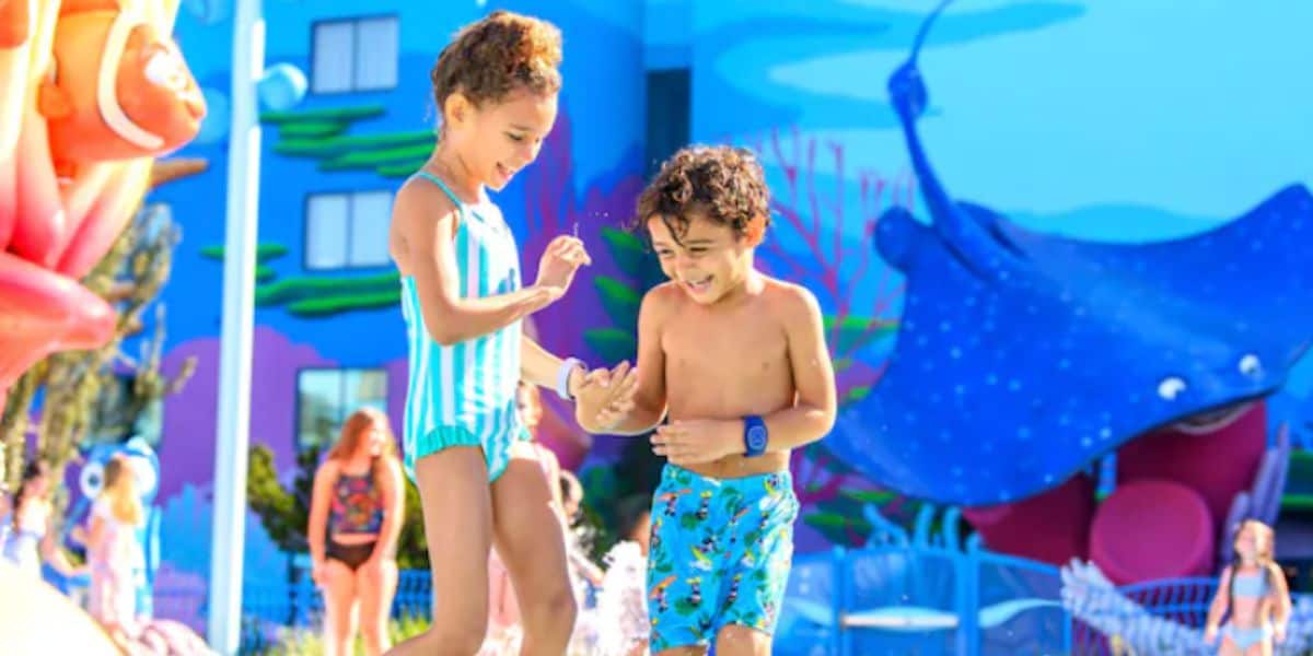 kids play in the Nemo pool at Disney's Art of Animation hotel