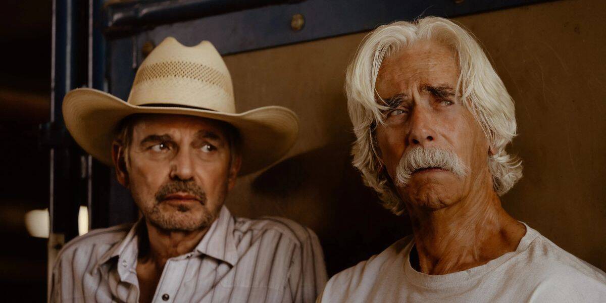 Billy Bob Thornton (left) and Sam Elliott (right) in 'Landman'