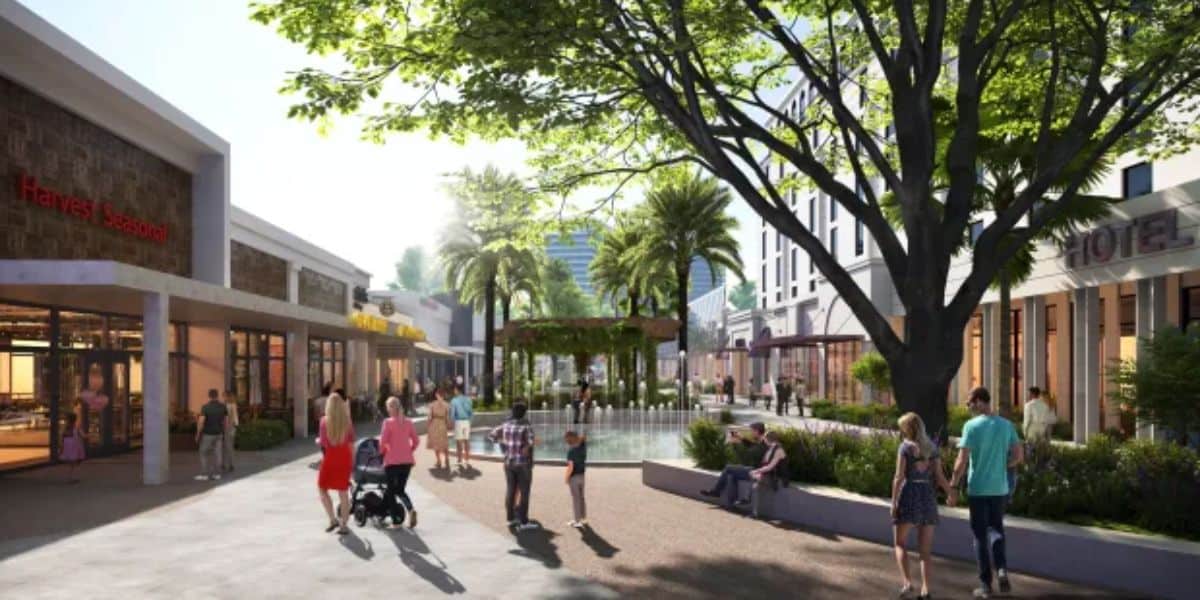 Concept art for the ground-level of Ovation Orlando Entertainment District