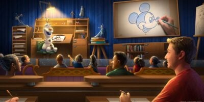 New drawing academy feature Olaf at Disney Hollywood Studios