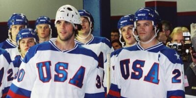 Team USA gets ready to take the ice in 'Miracle' (2004)