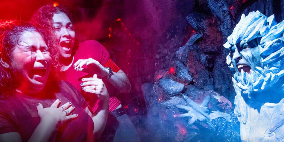 Universal guests screaming at HHN scare actor