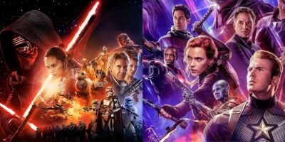 'Star Wars' cast (left), Avengers cast (right)