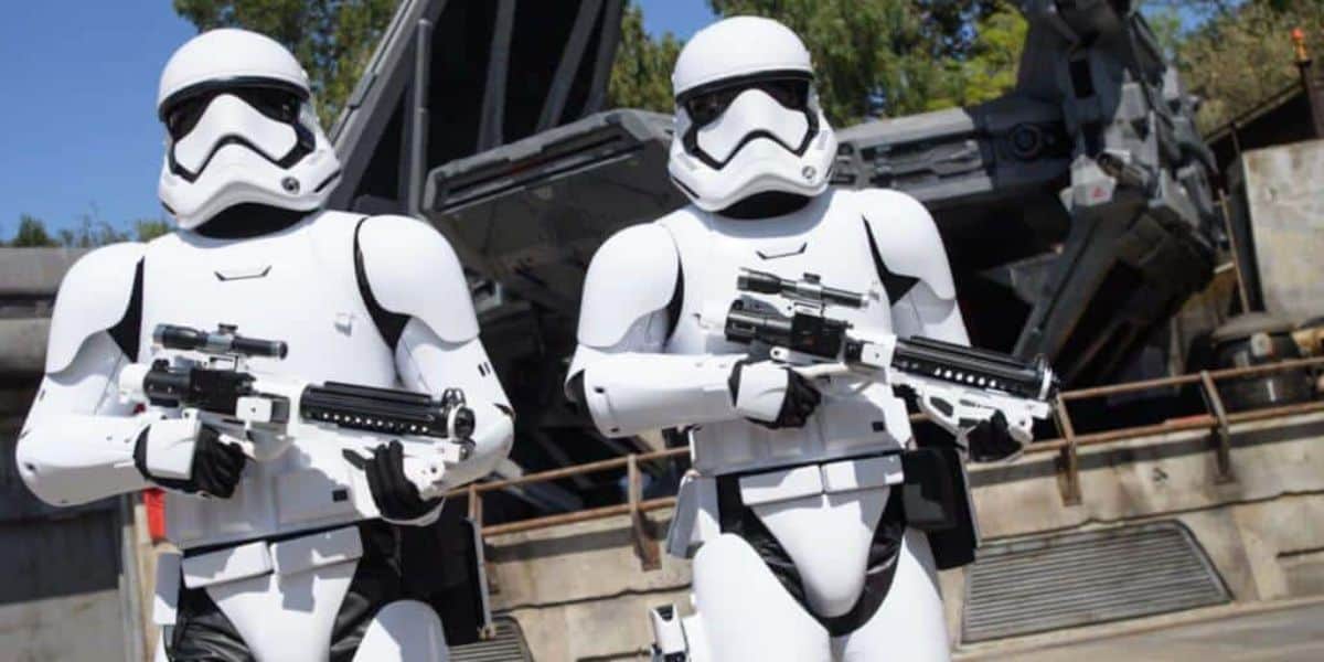 Storm troopers in Star Wars: Galaxy's Edge at Disney's Hollywood Studios.
