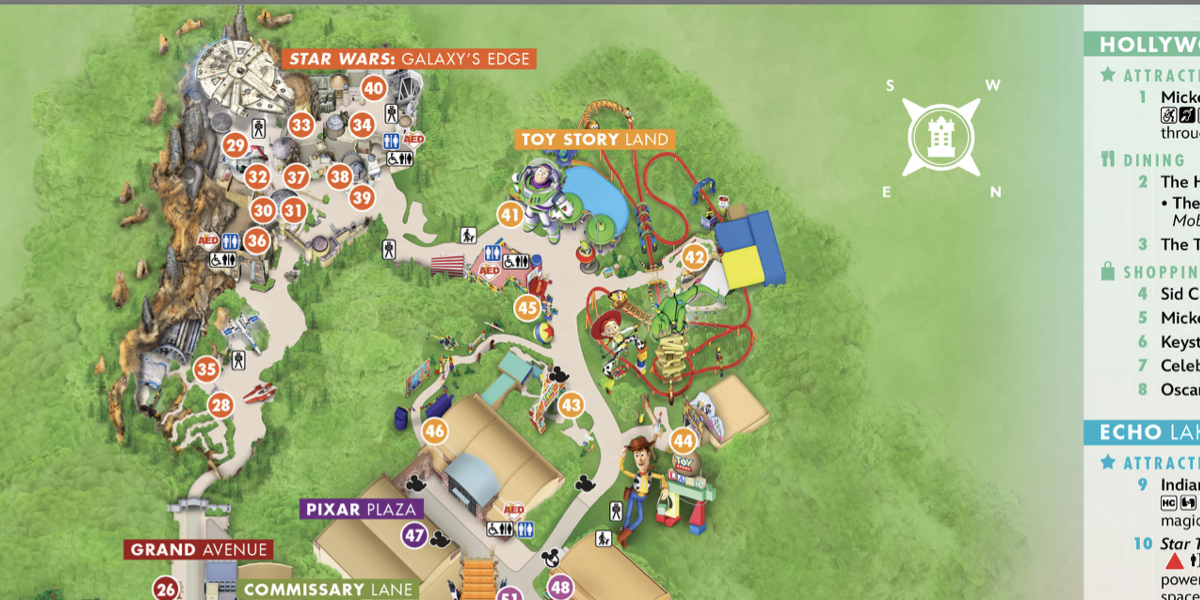 Hollywood Studios Map