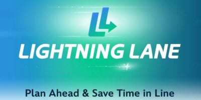 Disney World's lightning lane booking page reads "plan ahead & save time in line"