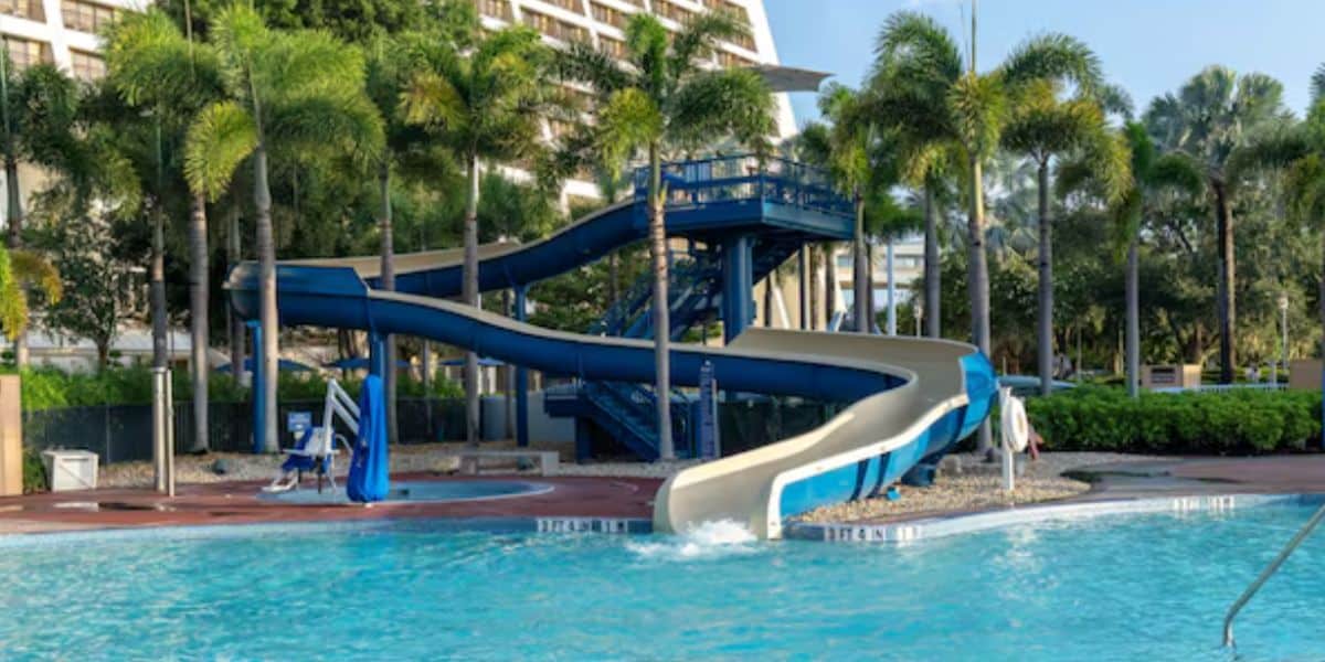 Disney's Contemporary Resort pool and water slide