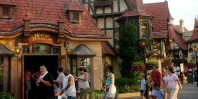 Guests in the Germany World Showcase Pavilion at EPCOT