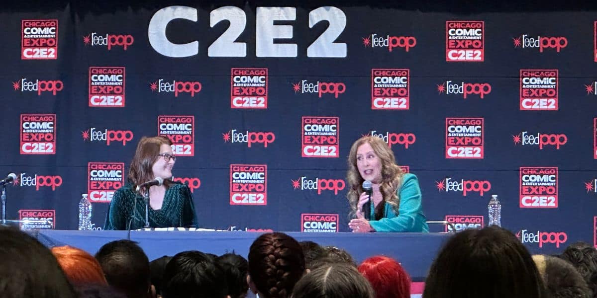 Jodi Benson being interviewed at C2E2 2026.
