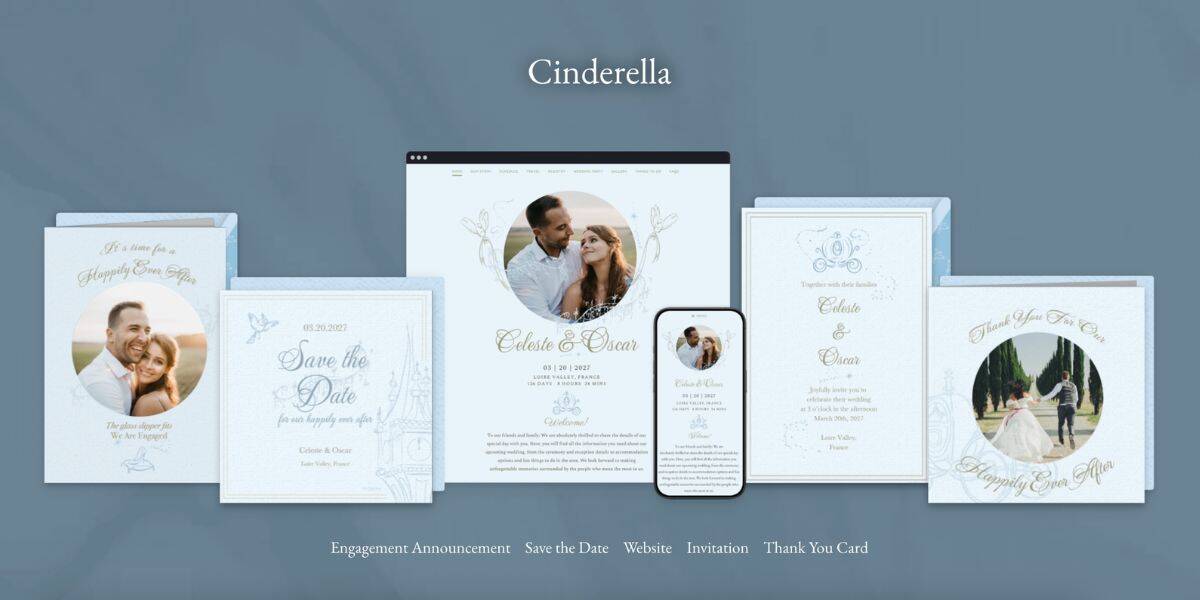 disney cinderella wedding invites