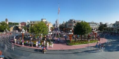 A look at Main Street USA from the train station at Magic Kingdom Park