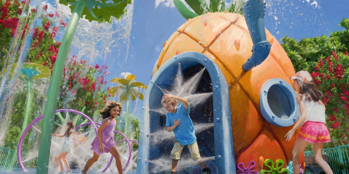 Spongebob water play area concept art for Universal Kids Resort