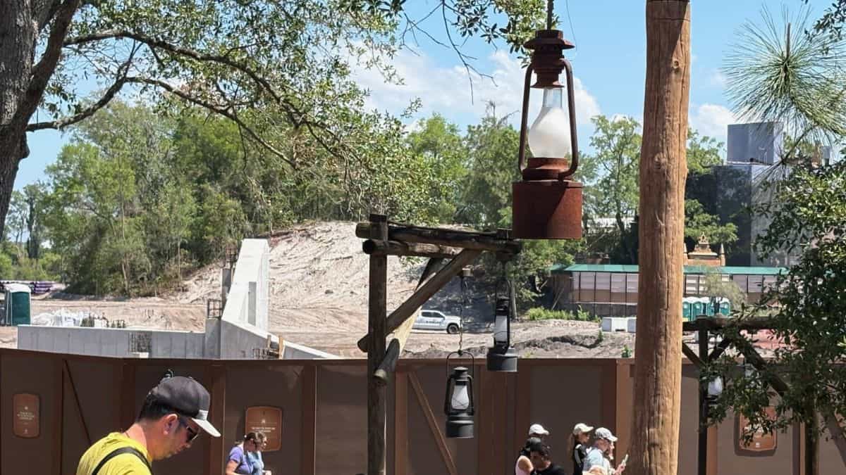 Construction update at Piston Peak at Magic Kingdom