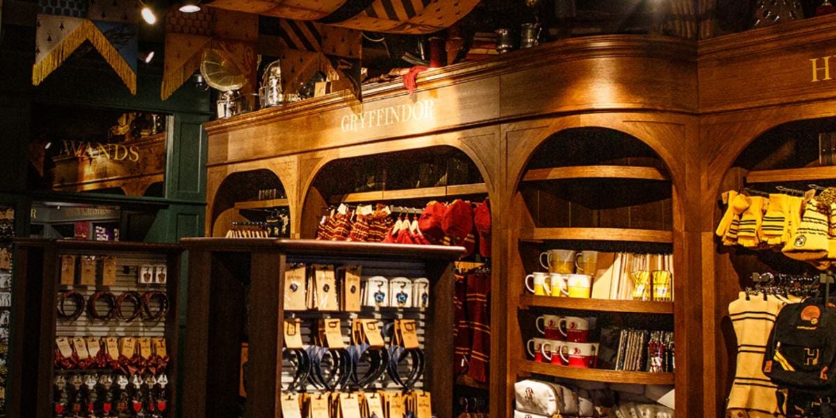Racks of 'Harry Potter' merchandise