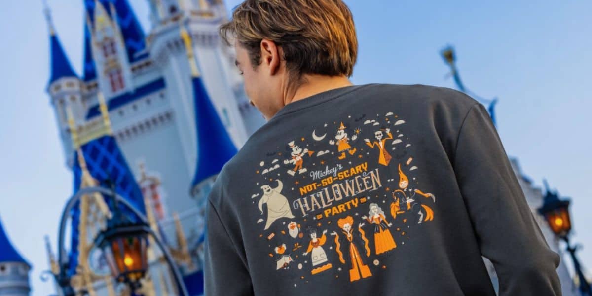 a long sleeve disney shirt for Mickey's Not-So-Scary Halloween Party 2026 merch