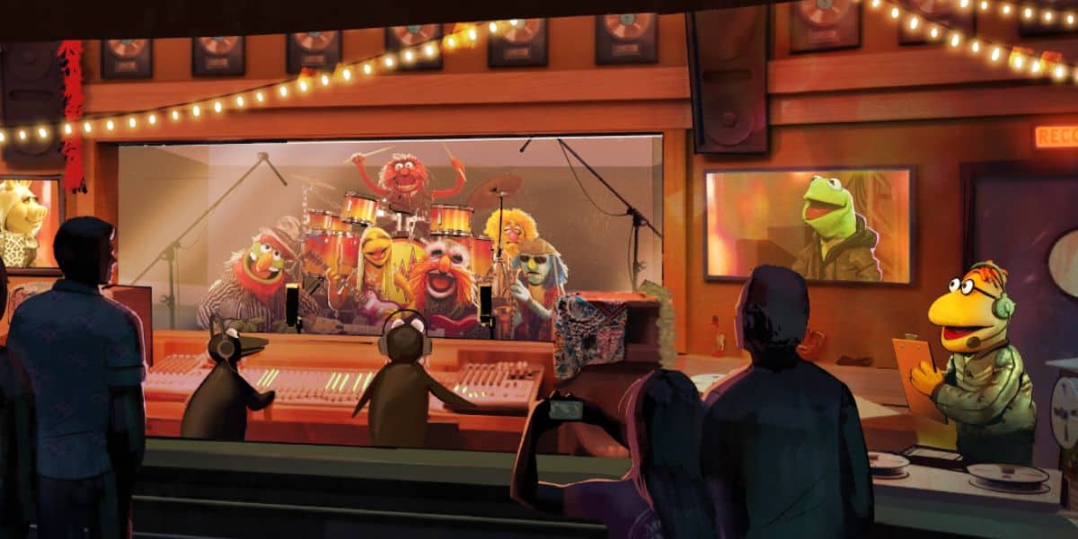 Muppet Coaster concept art for preshow