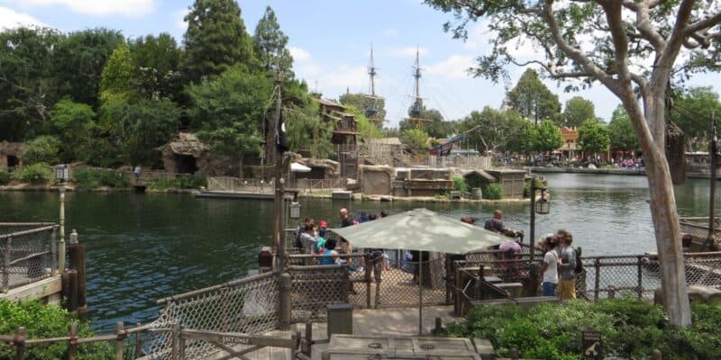The view from Pirate's Lair on Tom Sawyer Island at Disneyland Park.