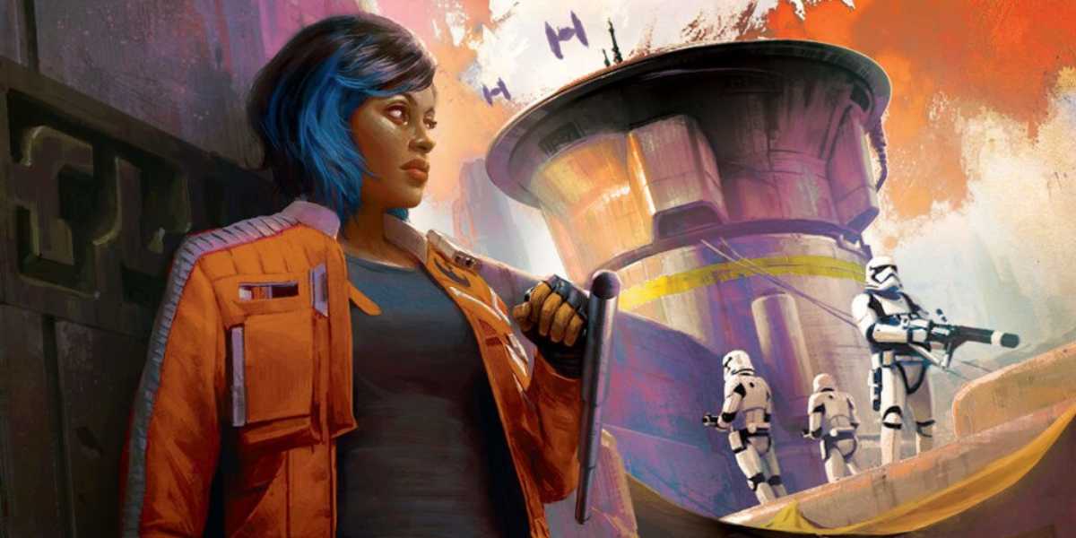 Concept art of Vi Moradi and stormtroopers