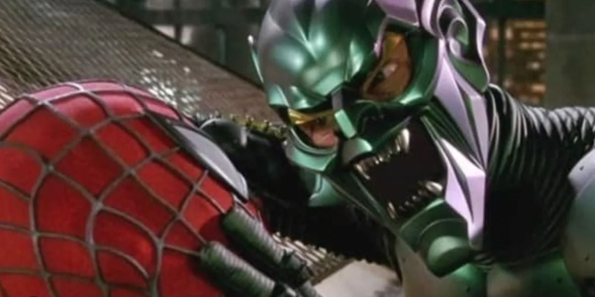 Willem Defoe as Green Goblin in 'Spider-Man' with Tobey Maguire