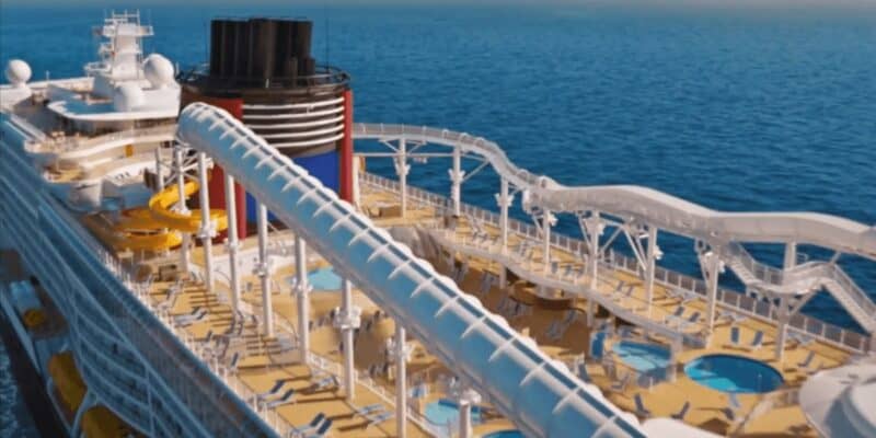 The AquaMouse on the top deck of a Disney Cruise Line ship