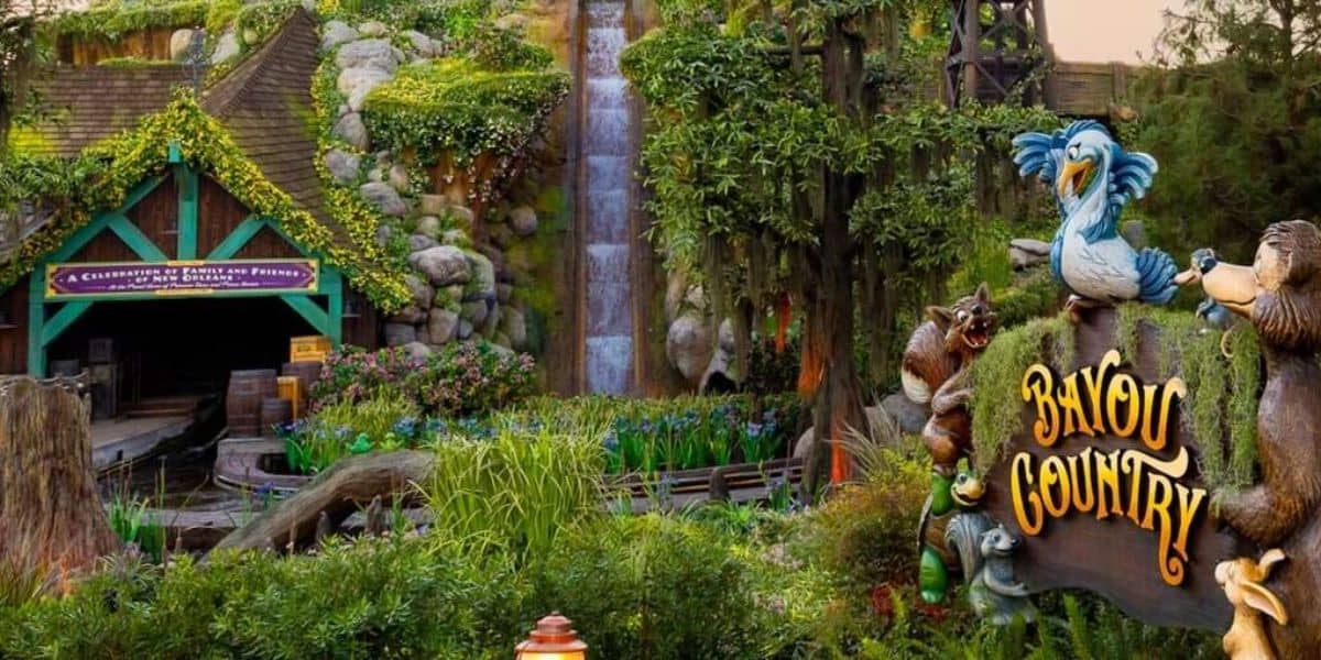 The Bayou Country entrance at Disneyland Park.