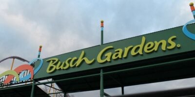 The entrance sign at Busch Gardens.