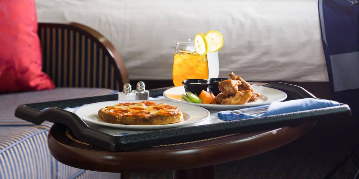 Room service food on the Disney Cruise Line