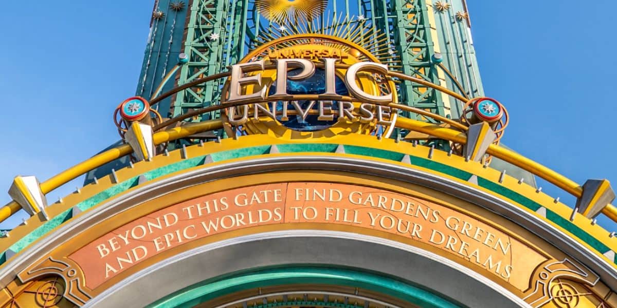 close up of epic universe entrance in universal orlando resort